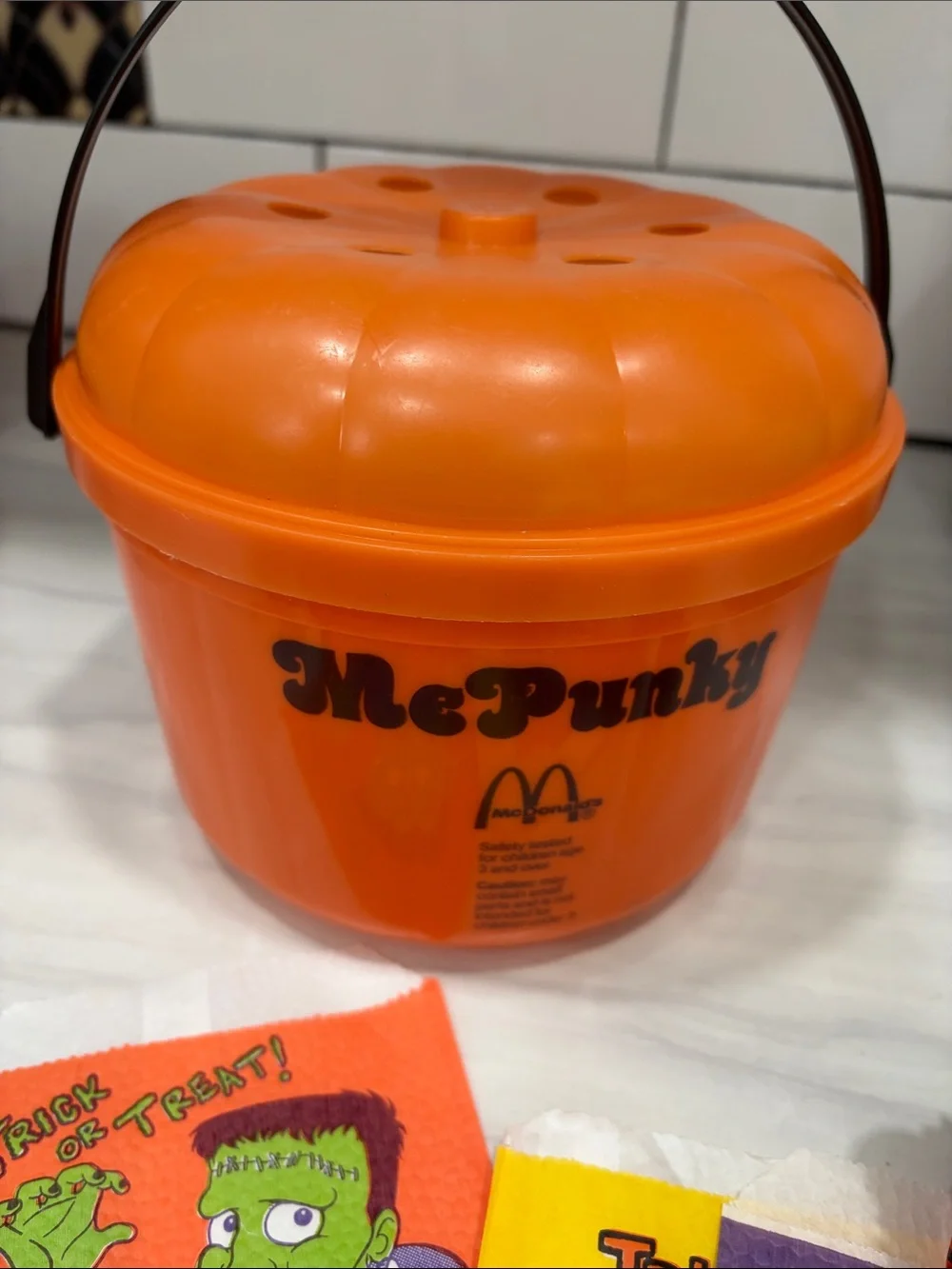 McDonald’s Vintage Halloween Pumpkin Bucket Craft Kit